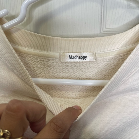 Madhappy Local Optimist Fleece Cream Color Crewneck - Picture 2 of 13